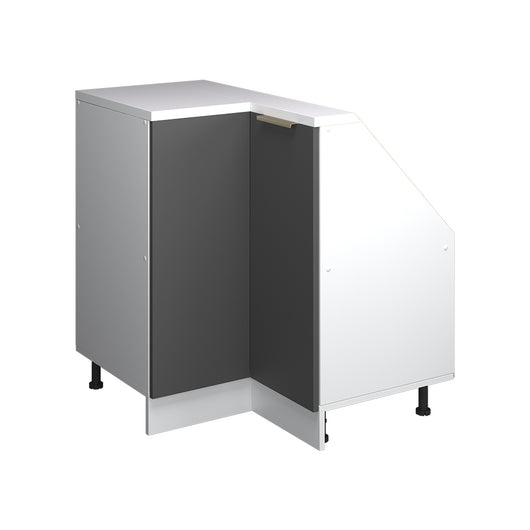 Vicco Mobile cucina angolare per sottotetto Antracite-Oro/Bianco 75.6 cm con 1 porta