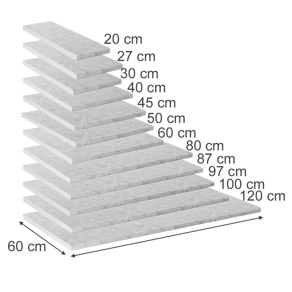 Vicco Top cucina Bianco/marmo 45 cm