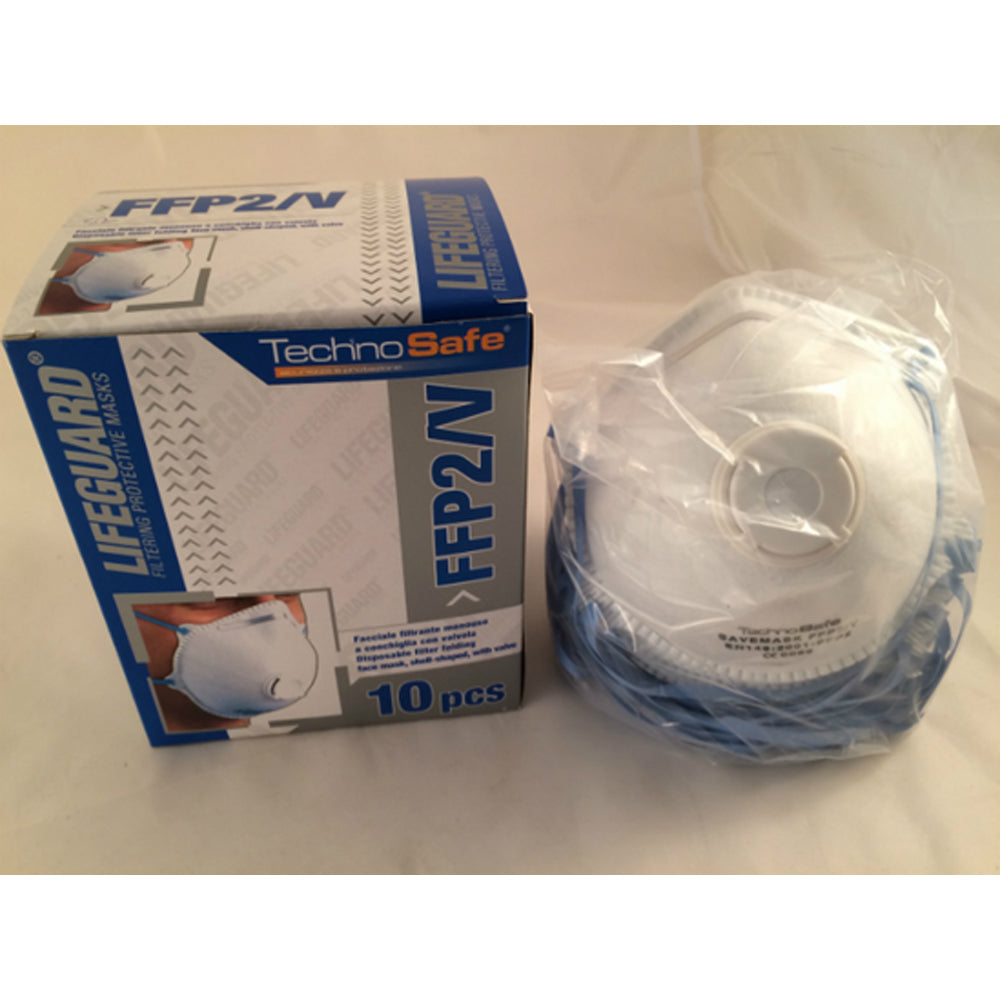 RAYS FACCIALI FRONTALI MASCHERINA PROTETTIVA FFP2 C/VALVOLA ESPIRAZIONE 10PZ SAVAMASK FFP2/V