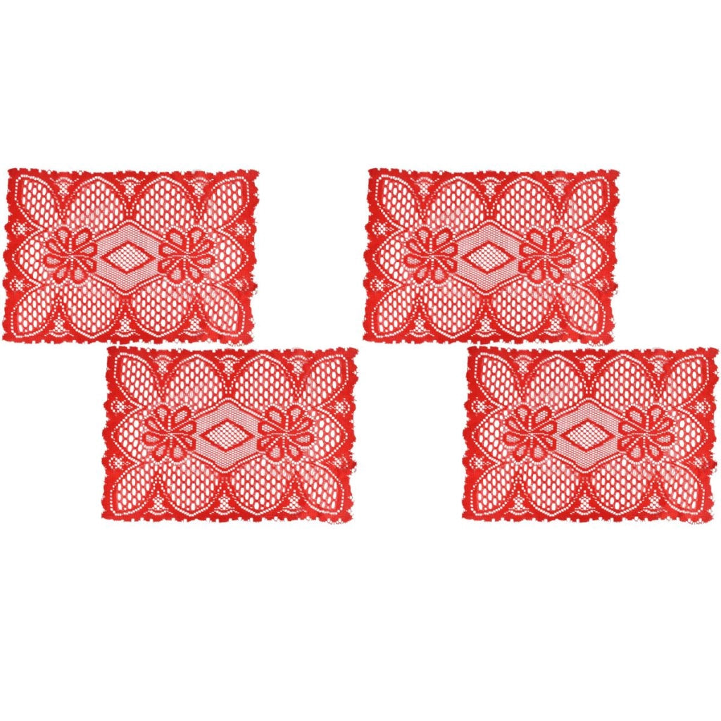 KIT SET 4 PZ  MAURY'S TOVAGLIETTE RETTANGOLARI 30X45CM ROSSO