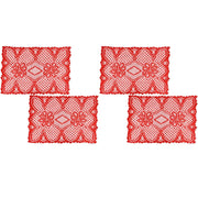 KIT SET 4 PZ  MAURY'S TOVAGLIETTE RETTANGOLARI 30X45CM ROSSO