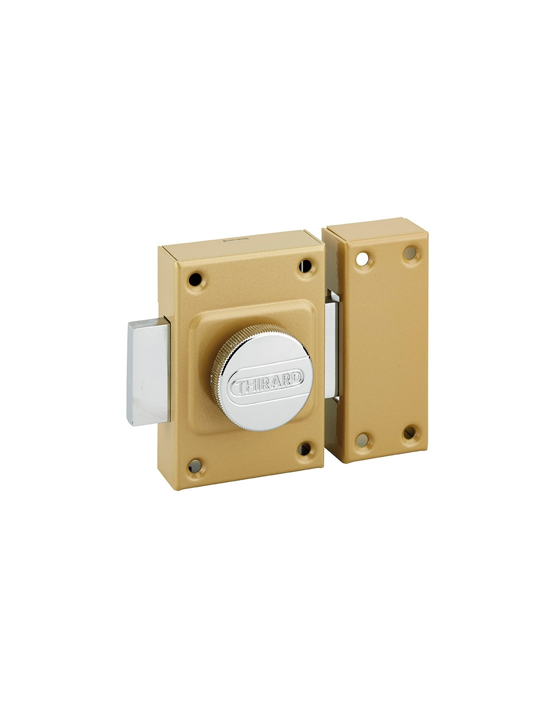 Serratura a chiavistello a pomolo Concorde per porta interna, acciaio, bronzo epossidico - THIRARD