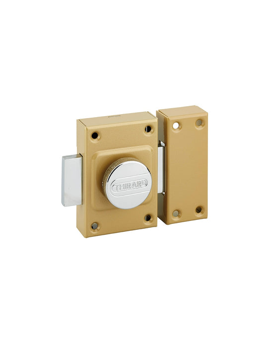 Serratura a chiavistello a pomolo Concorde per porta interna, acciaio, bronzo epossidico - THIRARD