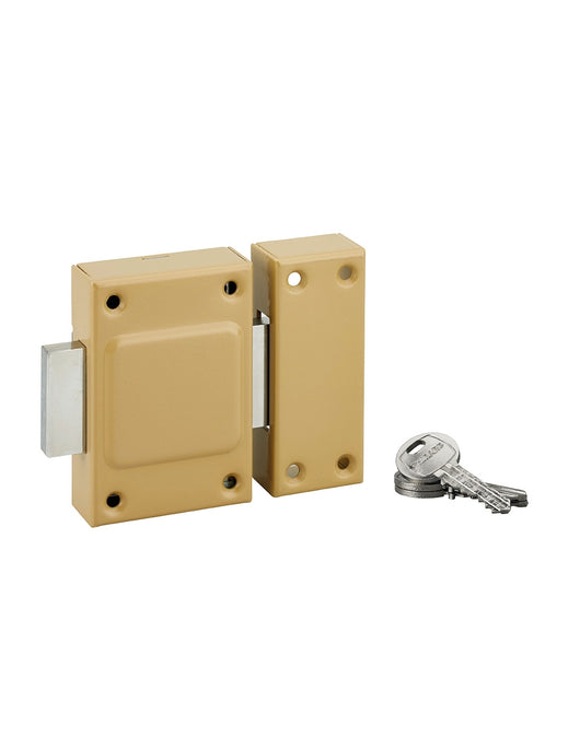 Serratura a chiavistello a blocco unilaterale Etendard per porta cantina, cilindro 40mm, acciaio, 3 chiavi - THIRARD