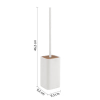 Scopino WC con ciuffo in setole d'appoggio in resina e bambù 1333 Gedy serie NINFEA Bianco Matt