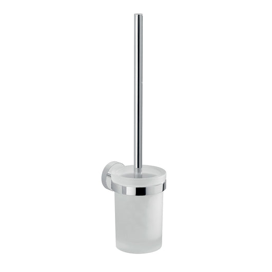 Scopino WC con ciuffo in setole da muro in acciaio inox e Cromall 2333-03 Gedy serie EROS Cromato
