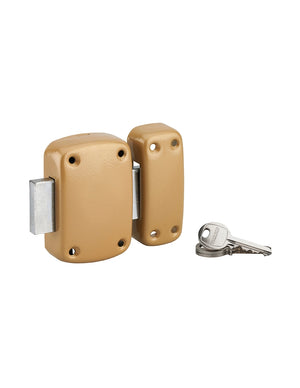 Serratura a chiavistello a blocco unilaterale Corvette, cilindro 40mm, acciaio, 3 chiavi, bronzo epossidico - THIRARD