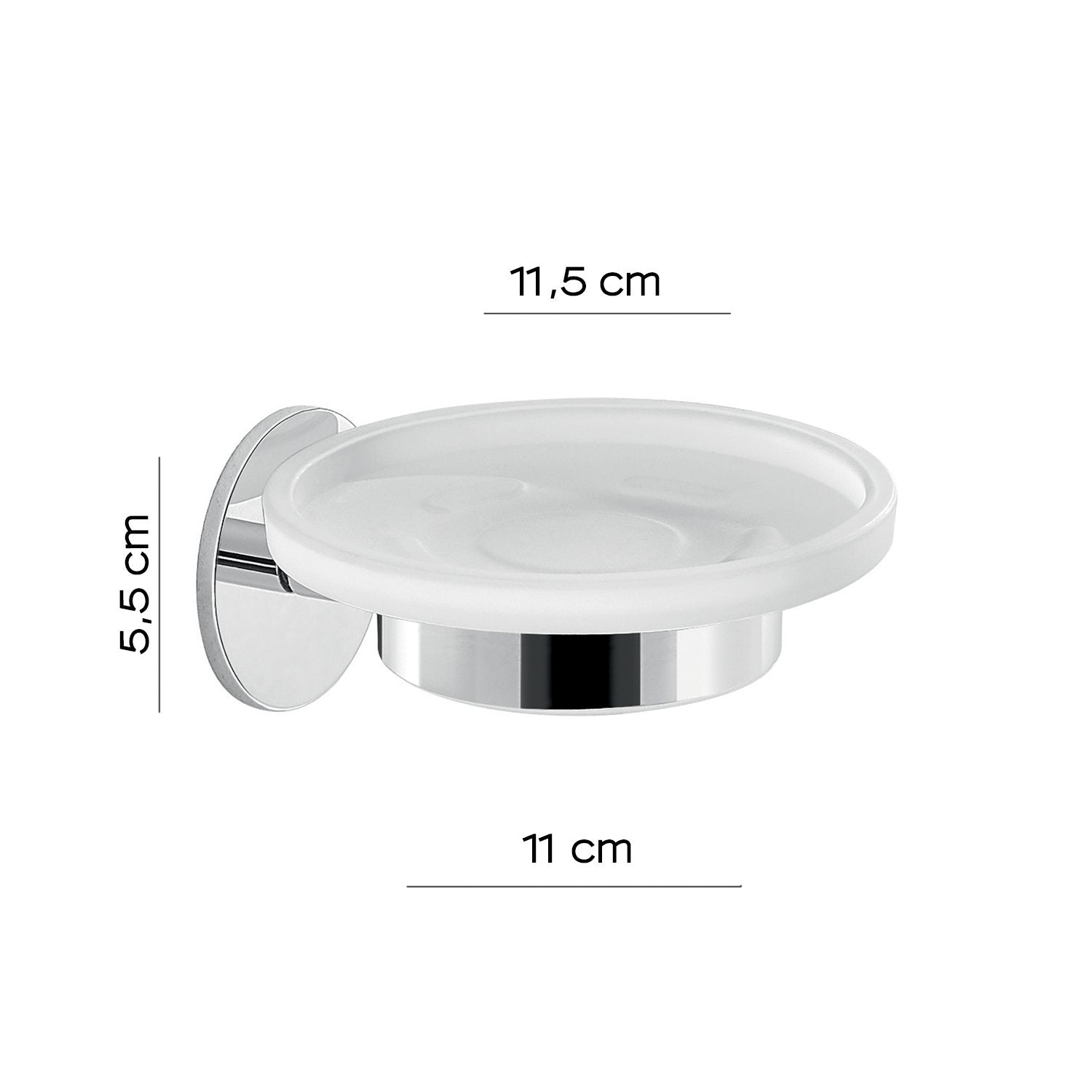 Portasapone da muro in ottone e alluminio 3611 Gedy serie GEA Cromato