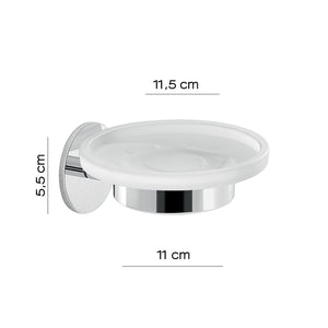 Portasapone da muro in ottone e alluminio 3611 Gedy serie GEA Cromato