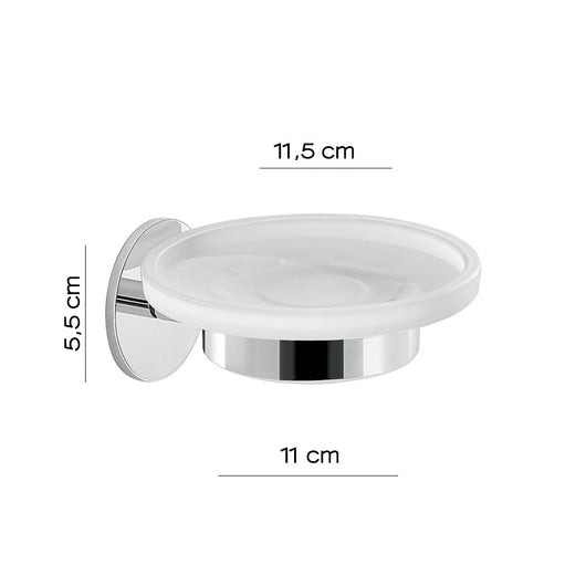 Portasapone da muro in ottone e alluminio 3611 Gedy serie GEA Cromato