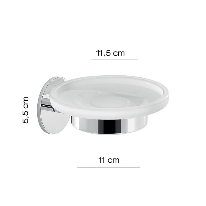 Portasapone da muro in ottone e alluminio 3611 Gedy serie GEA Cromato