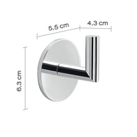 Appendiabiti da muro in ottone e alluminio 3626 Gedy serie GEA Cromato