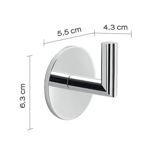 Appendiabiti da muro in ottone e alluminio 3626 Gedy serie GEA Cromato