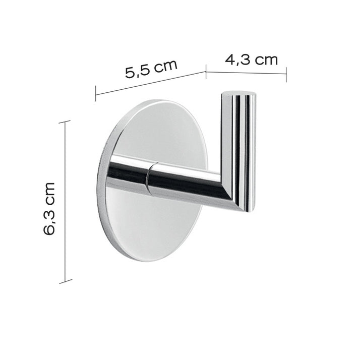 Appendiabiti da muro in ottone e alluminio 3626 Gedy serie GEA Cromato