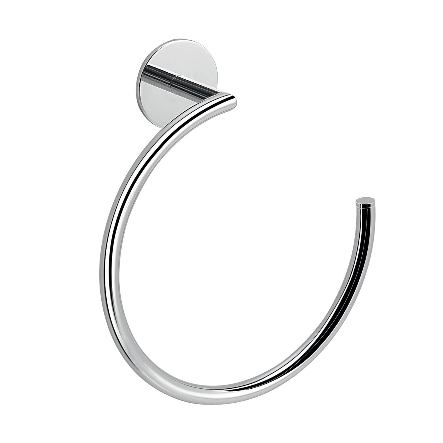 Portasalviette ad anello da muro in ottone e alluminio 3670 Gedy serie GEA Cromato