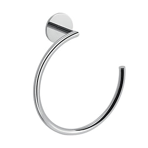 Portasalviette ad anello da muro in ottone e alluminio 3670 Gedy serie GEA Cromato