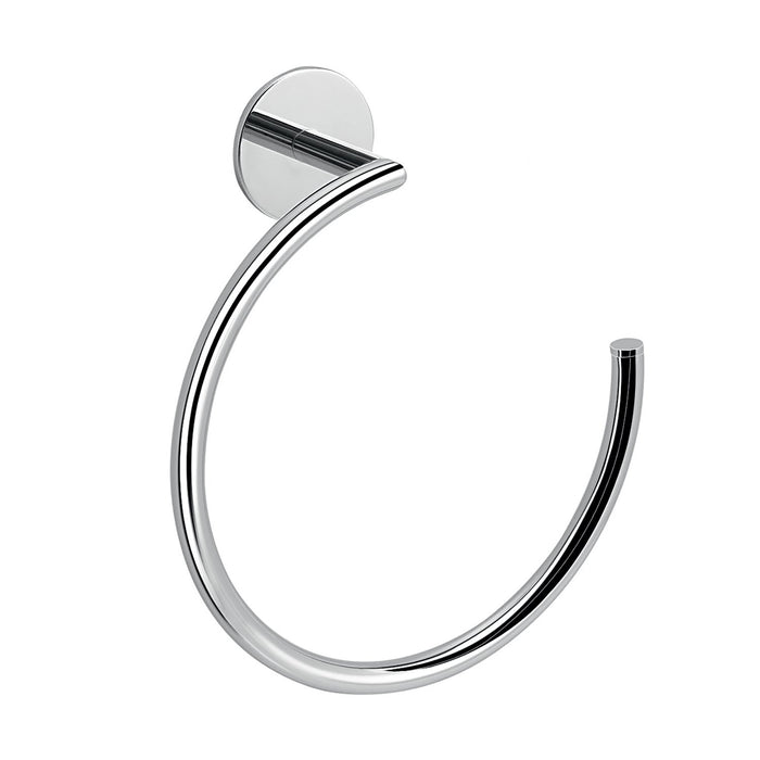 Portasalviette ad anello da muro in ottone e alluminio 3670 Gedy serie GEA Cromato