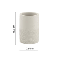 Portaspazzolini d'appoggio in cemento e bambù 4998 Gedy serie AFRODITE Grigio