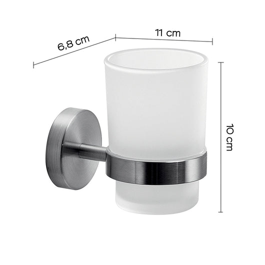 Portaspazzolini da muro in acciaio inox AISI 304 Gedy 5010 serie PROJECT Satinato