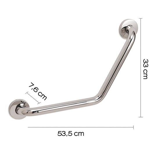 Maniglione 135° da muro in acciaio inox AISI 304 Gedy 5022 serie PROJECT Cromato