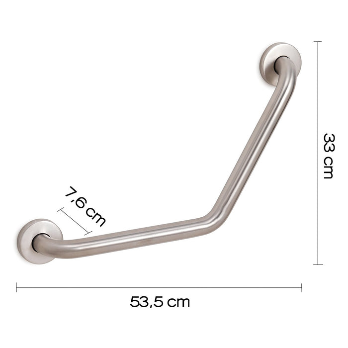 Maniglione 135° da muro in acciaio inox AISI 304 Gedy 5022 serie PROJECT Satinato