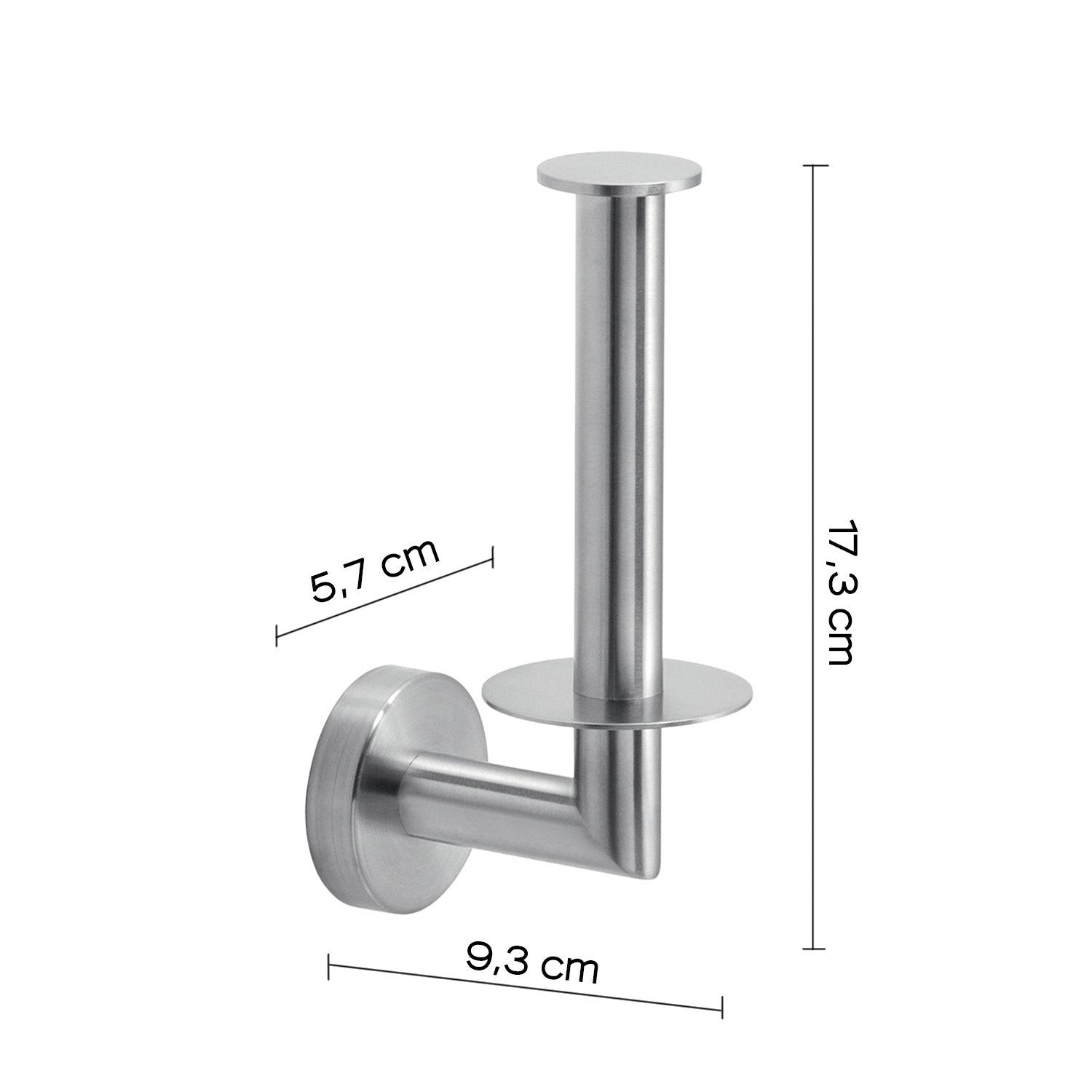 Portarotolo di riserva da muro in acciaio inox AISI 304 Gedy 5024 serie PROJECT Satinato