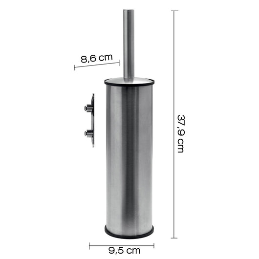 Scopino WC con ciuffo in setole da muro in acciaio inox AISI 304 Gedy 5034-03 serie PROJECT Satinato