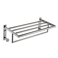 Mensola portasciugamani doppia da muro in acciaio inox AISI 304 Gedy 5035 serie PROJECT Cromato