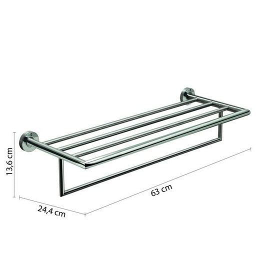 Mensola portasciugamani da muro in acciaio inox AISI 304 Gedy 5044 serie PROJECT Cromato