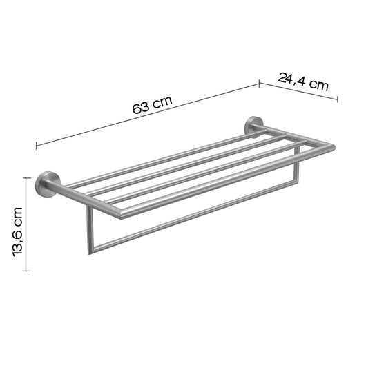 Mensola portasciugamani da muro in acciaio inox AISI 304 Gedy 5044 serie PROJECT Satinato