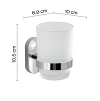 Portaspazzolini da muro in acciaio inox e Cromall 5310 Gedy serie FEBO Cromato