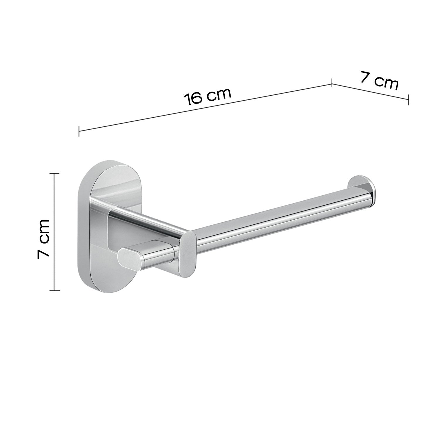 Portarotolo da muro in acciaio inox e Cromall 5324 Gedy serie FEBO Cromato