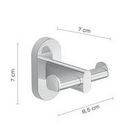 Appendiabiti doppio da muro in acciaio inox e Cromall 5326 Gedy serie FEBO Cromato