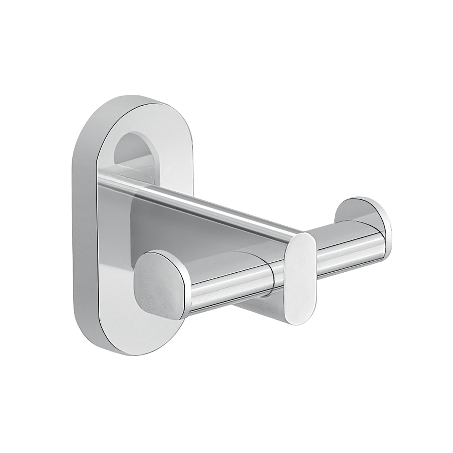 Appendiabiti doppio da muro in acciaio inox e Cromall 5326 Gedy serie FEBO Cromato