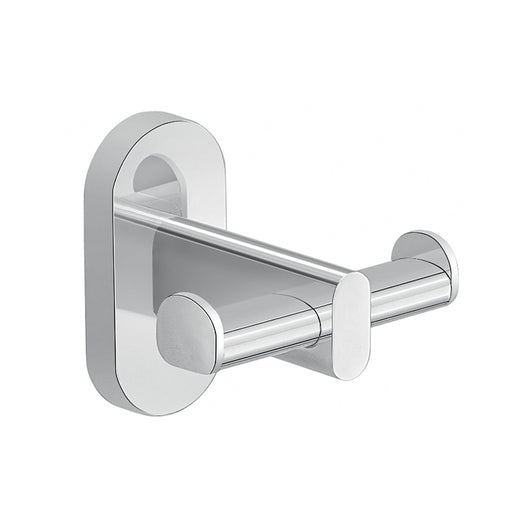 Appendiabiti doppio da muro in acciaio inox e Cromall 5326 Gedy serie FEBO Cromato