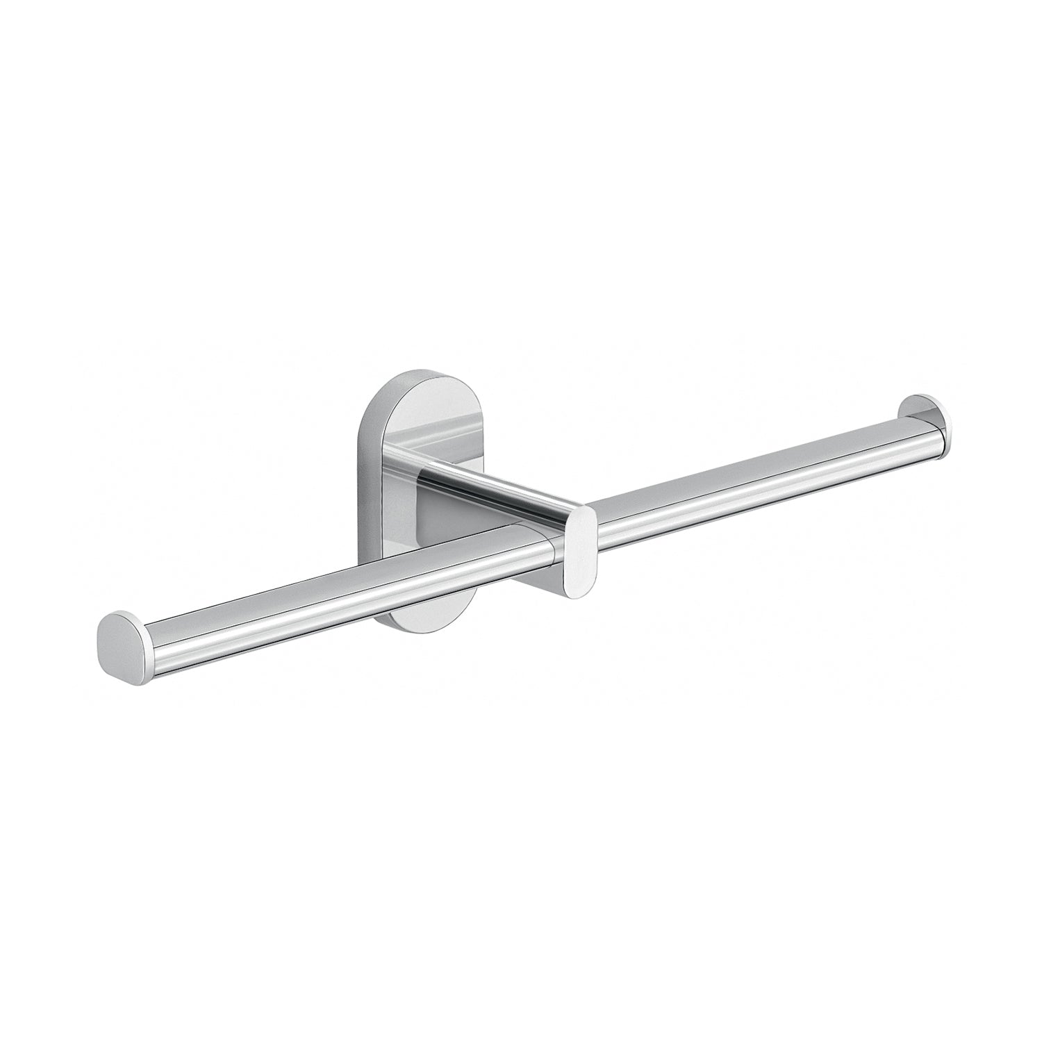 Portarotolo doppio da muro in acciaio inox e Cromall 5329 Gedy serie FEBO Cromato