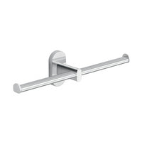 Portarotolo doppio da muro in acciaio inox e Cromall 5329 Gedy serie FEBO Cromato