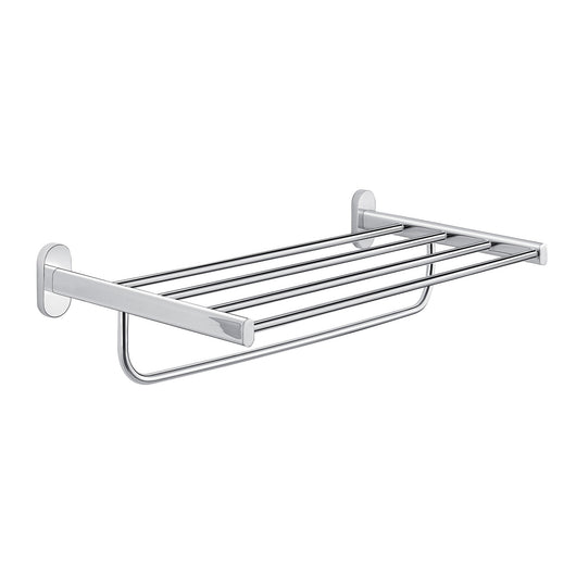 Mensola porta asciugamani doppia da muro in acciaio inox e Cromall 5335 Gedy serie FEBO Cromato