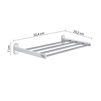 Mensola porta asciugamani da muro in acciaio inox e Cromall 5344 Gedy serie FEBO Cromato