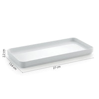 Vassoio portaoggetti in plastica riciclata 6306 Gedy serie SEVENTY Bianco