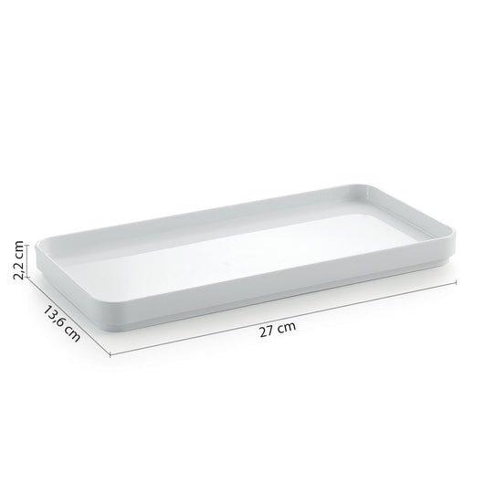 Vassoio portaoggetti in plastica riciclata 6306 Gedy serie SEVENTY Bianco