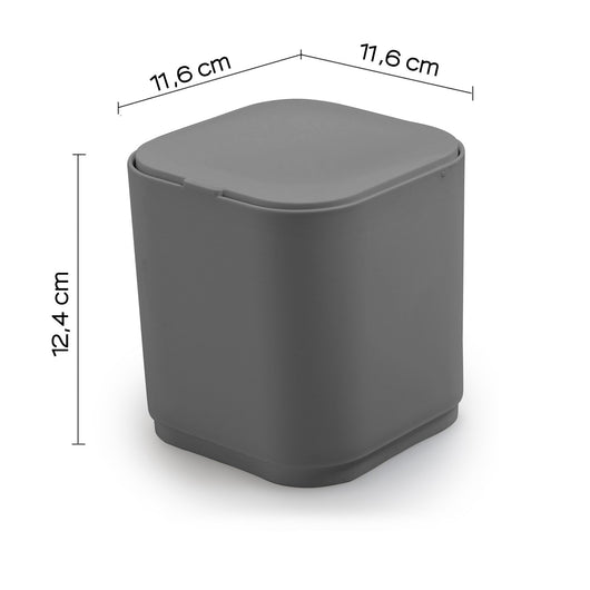 Gettacarte 8 lt d'appoggio in plastica riciclata 6309 Gedy serie SEVENTY Grigio