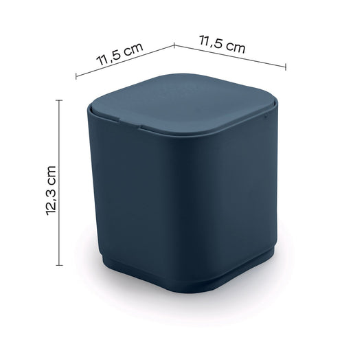 Gettacarte 8 lt d'appoggio in plastica riciclata 6309 Gedy serie SEVENTY Blu Petrolio