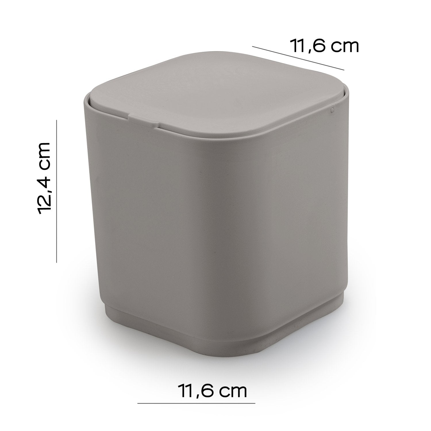 Gettacarte 8 lt d'appoggio in plastica riciclata 6309 Gedy serie SEVENTY Beige