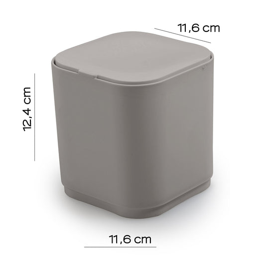 Gettacarte 8 lt d'appoggio in plastica riciclata 6309 Gedy serie SEVENTY Beige