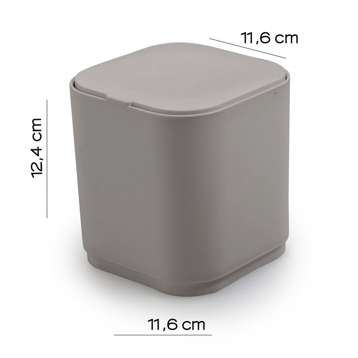 Gettacarte 8 lt d'appoggio in plastica riciclata 6309 Gedy serie SEVENTY Beige