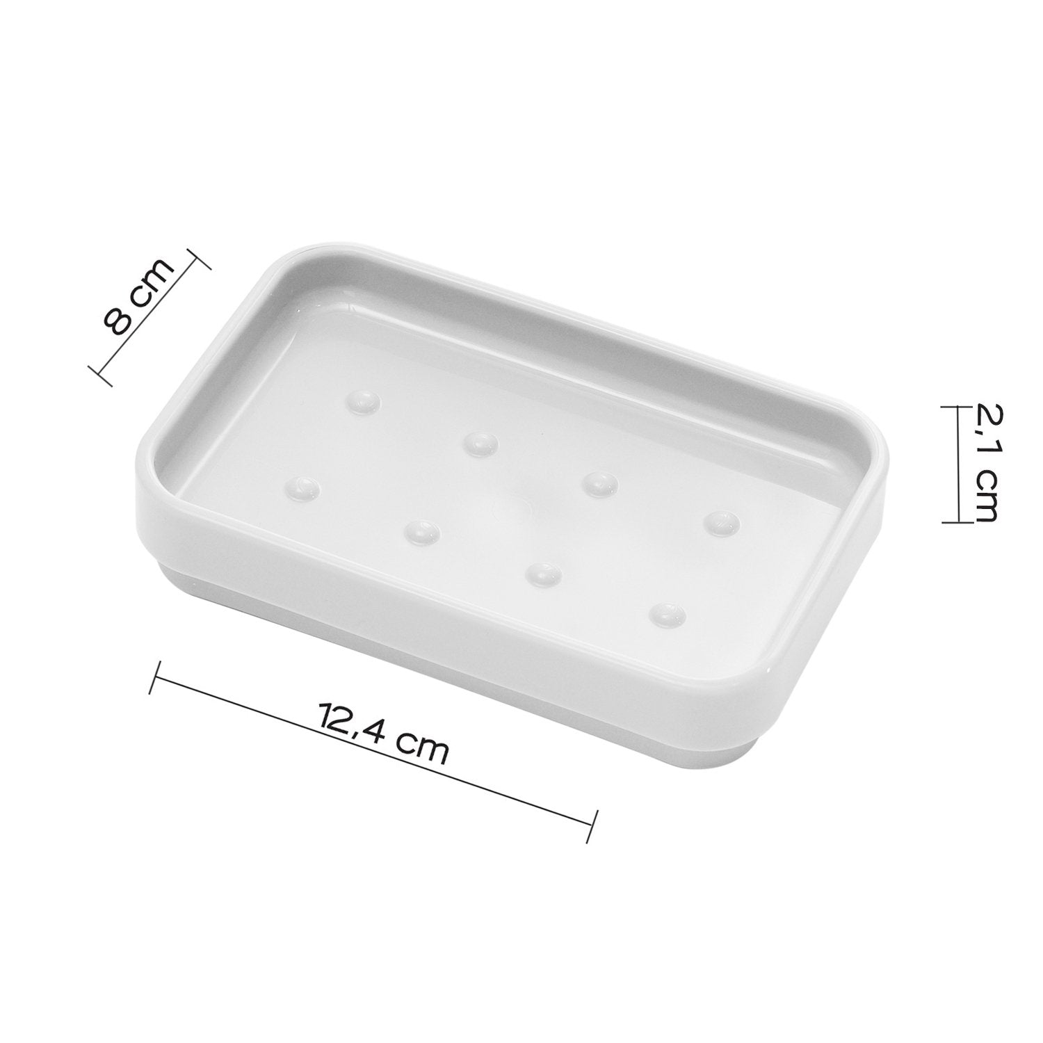 Portasapone d'appoggio in plastica riciclata 6398 Gedy serie SEVENTY Bianco