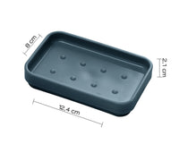 Portasapone d'appoggio in plastica riciclata 6398 Gedy serie SEVENTY Blu Petrolio