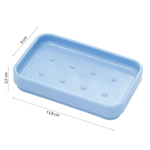 Portasapone d'appoggio in plastica riciclata 6398 Gedy serie SEVENTY Celeste