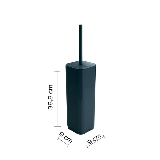 Scopino wc con ciuffo in setole d'appoggio in plastica riciclata 6334 Gedy serie SEVENTY Blu Petrolio